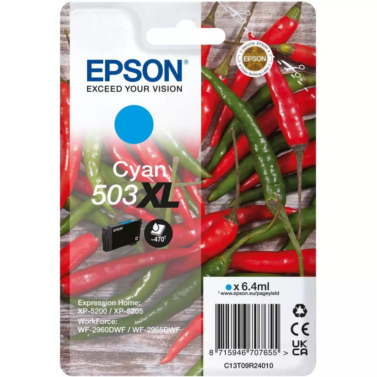 Epson Cartouche d'encre 503XL Serie Piment Cyan
