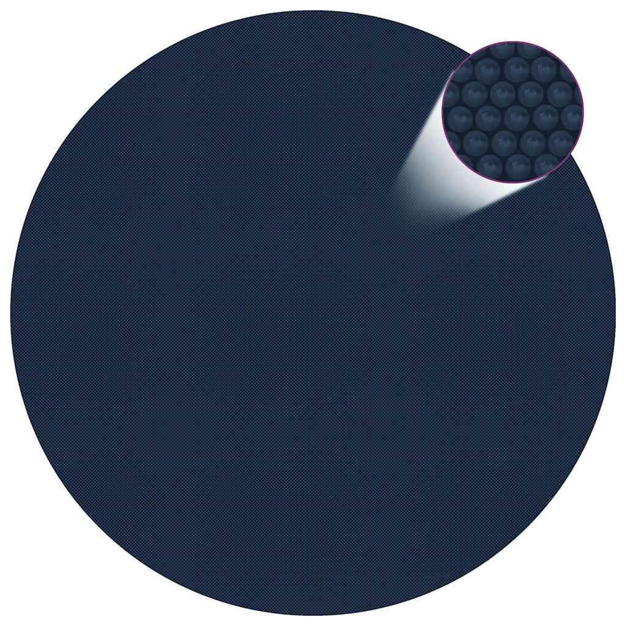 VIDAXL Film solaire de piscine flottant PE 417 cm Noir et bleu