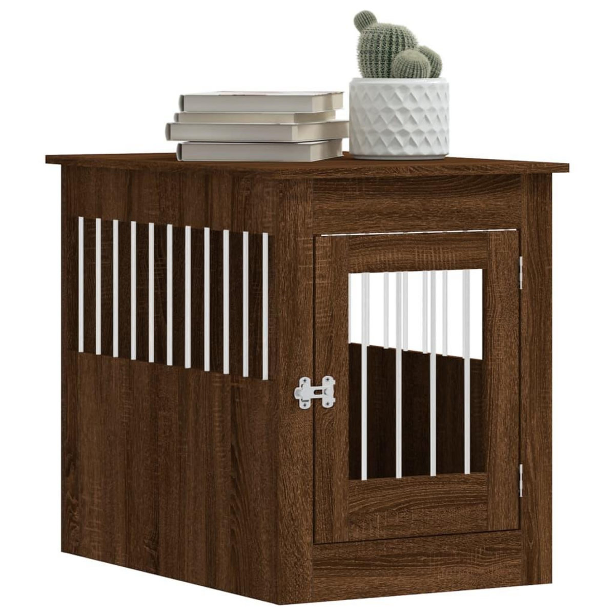 VIDAXL Meuble de cage pour chiens chene marron 55x80x68 cm