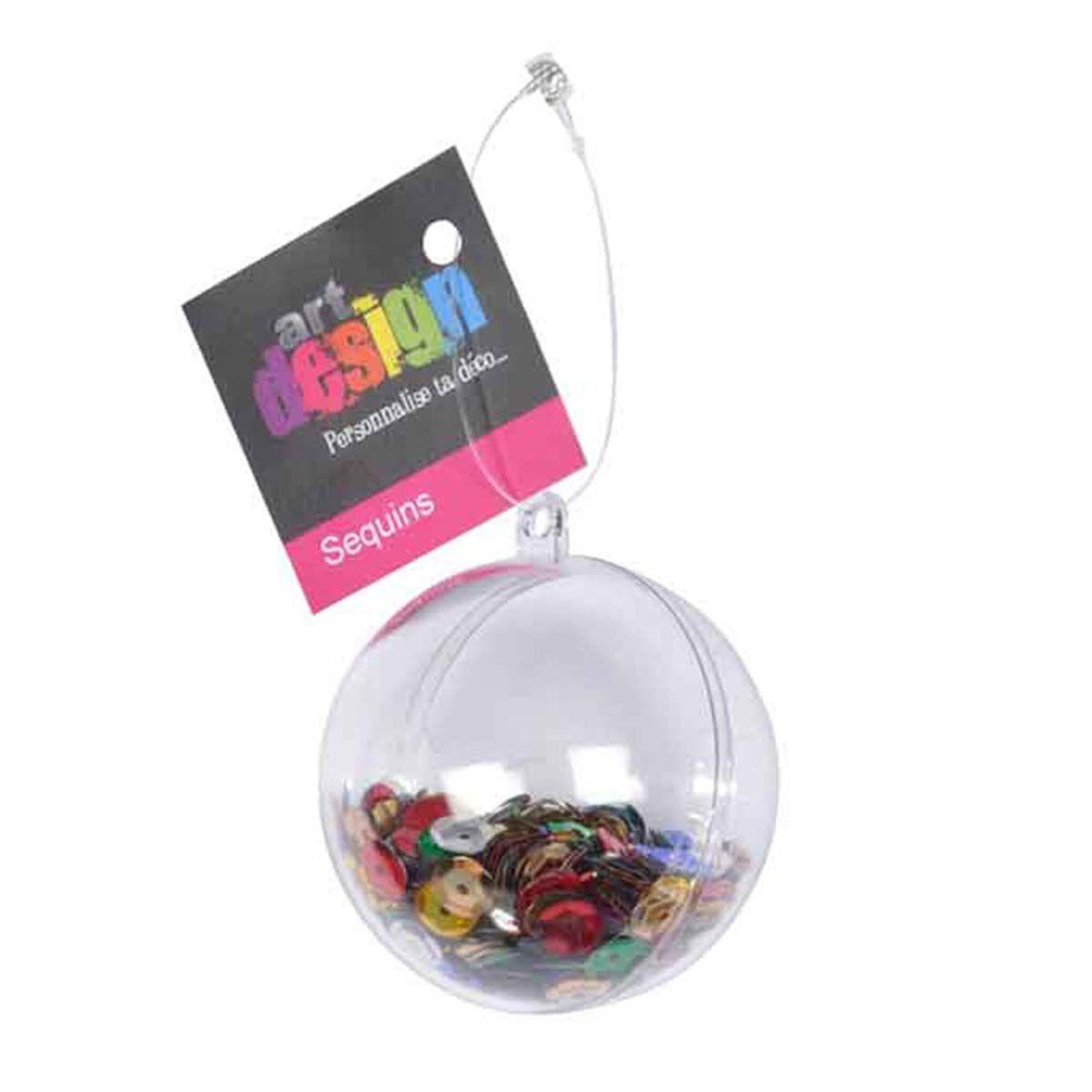 Voir la diapositive 2 : ARTDESIGN Boule de Noël  Sequins  Multicolore