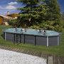 Voir la diapositive 1 : GRE Piscine ovale composite 8,04m x 3,86m x 1,24m