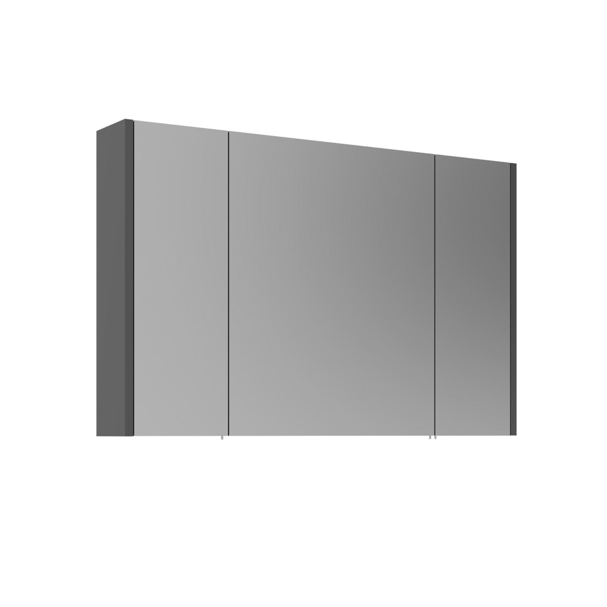 Habitat et Jardin Meuble Salle de Bain avec Miroir  Arno 100  - 100 x 16 x 66 cm - Grey / Anthracite