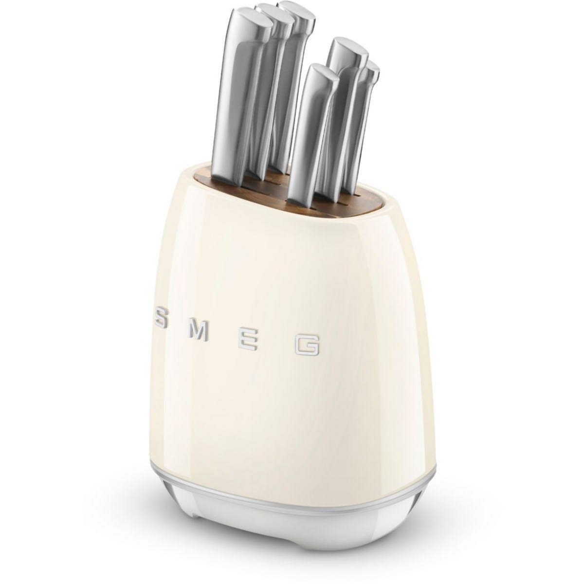 SMEG Bloc couteaux 6 pcs multi-usages crème