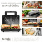 Voir la diapositive 5 : tectake Appareil à sandwichs avec boîtier en aluminium résistant à la chaleur, 1000 W argent
