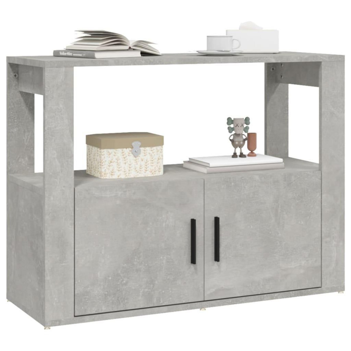 VIDAXL Buffet Gris beton 80x30x60 cm Bois d'ingenierie