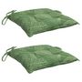 Voir la diapositive 3 : VIDAXL Coussins de chaise lot de 2 a motif de feuilles 40x40x7 cm