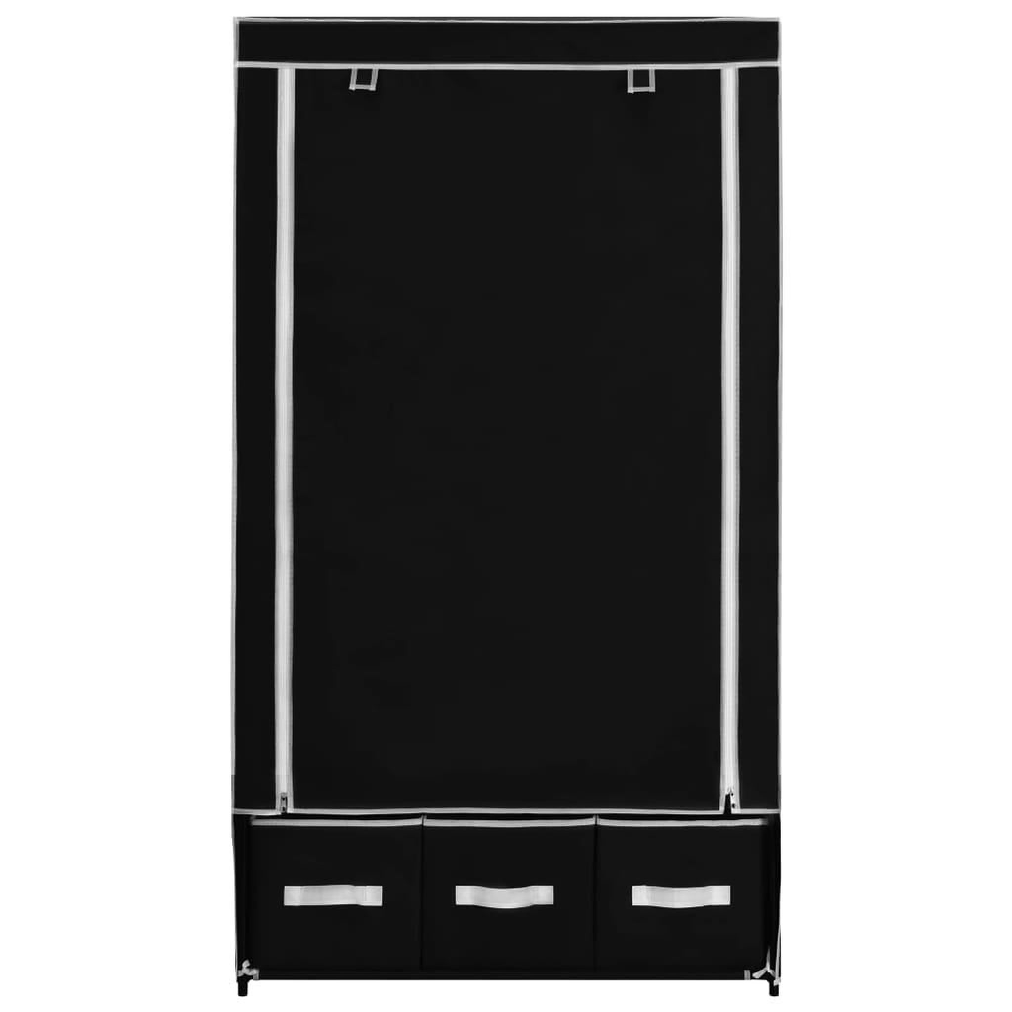 Voir la diapositive 5 : VIDAXL Garde-robe Noir 87 x 49 x 159 cm Tissu