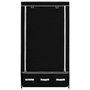 Voir la diapositive 5 : VIDAXL Garde-robe Noir 87 x 49 x 159 cm Tissu