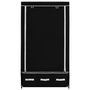 Voir la diapositive 5 : VIDAXL Garde-robe Noir 87 x 49 x 159 cm Tissu