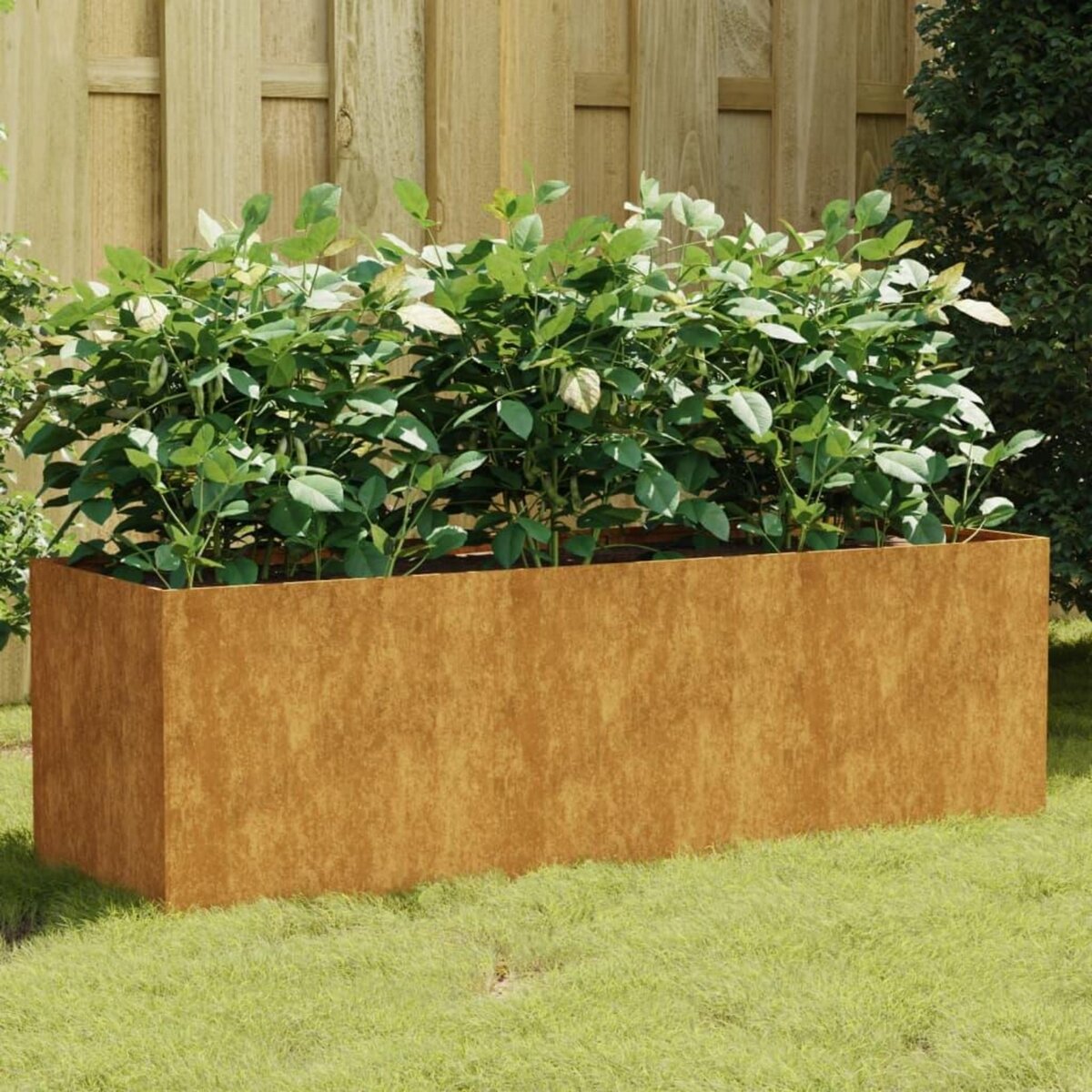 VIDAXL Lit sureleve de jardin 120x40x40 cm acier corten