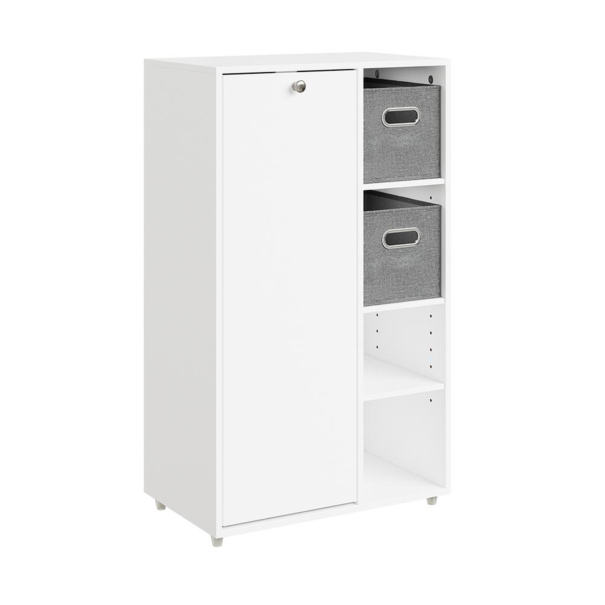 SOBUY Armoire de rangement haute Blanc 50x30x85cm BZR218-W