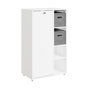 Voir la diapositive 1 : SOBUY Armoire de rangement haute Blanc 50x30x85cm BZR218-W