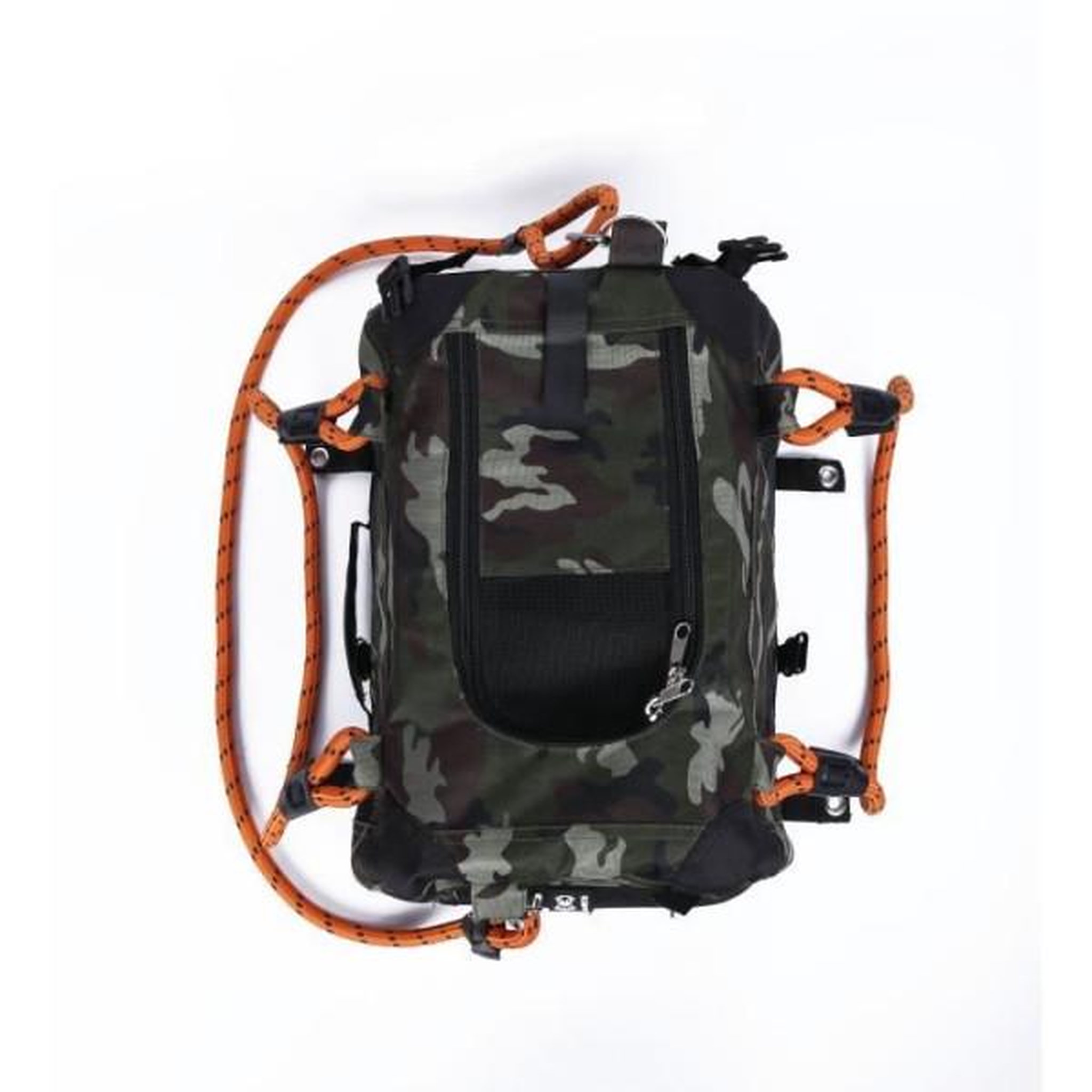 Voir la diapositive 4 : M PETS Sac de transport - m pets - remix 2 en 1 camouflage & orange - 41 x 28 x 28 cm - pliable - léger - ceinture baudrier