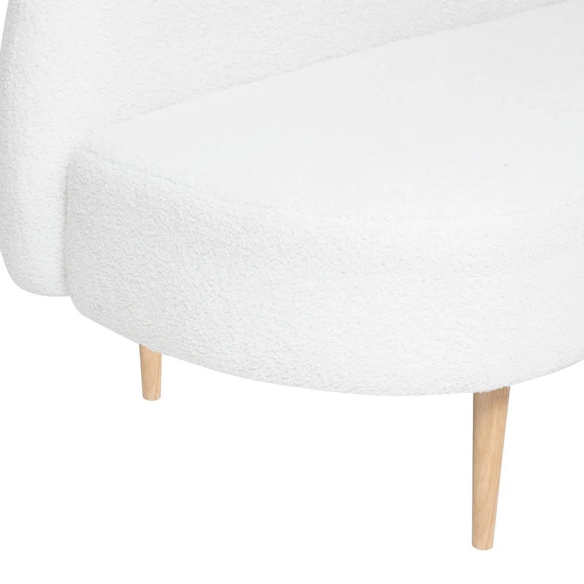 Voir la diapositive 2 : ATMOSPHERA Canapé 2 places en tissu bouclette  insi  172cm blanc