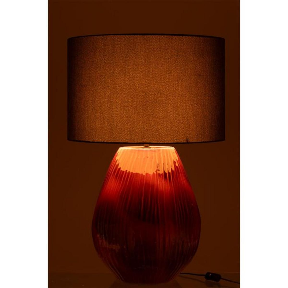 Paris Prix Lampe à Poser en Céramique  Akane  85cm Rouge