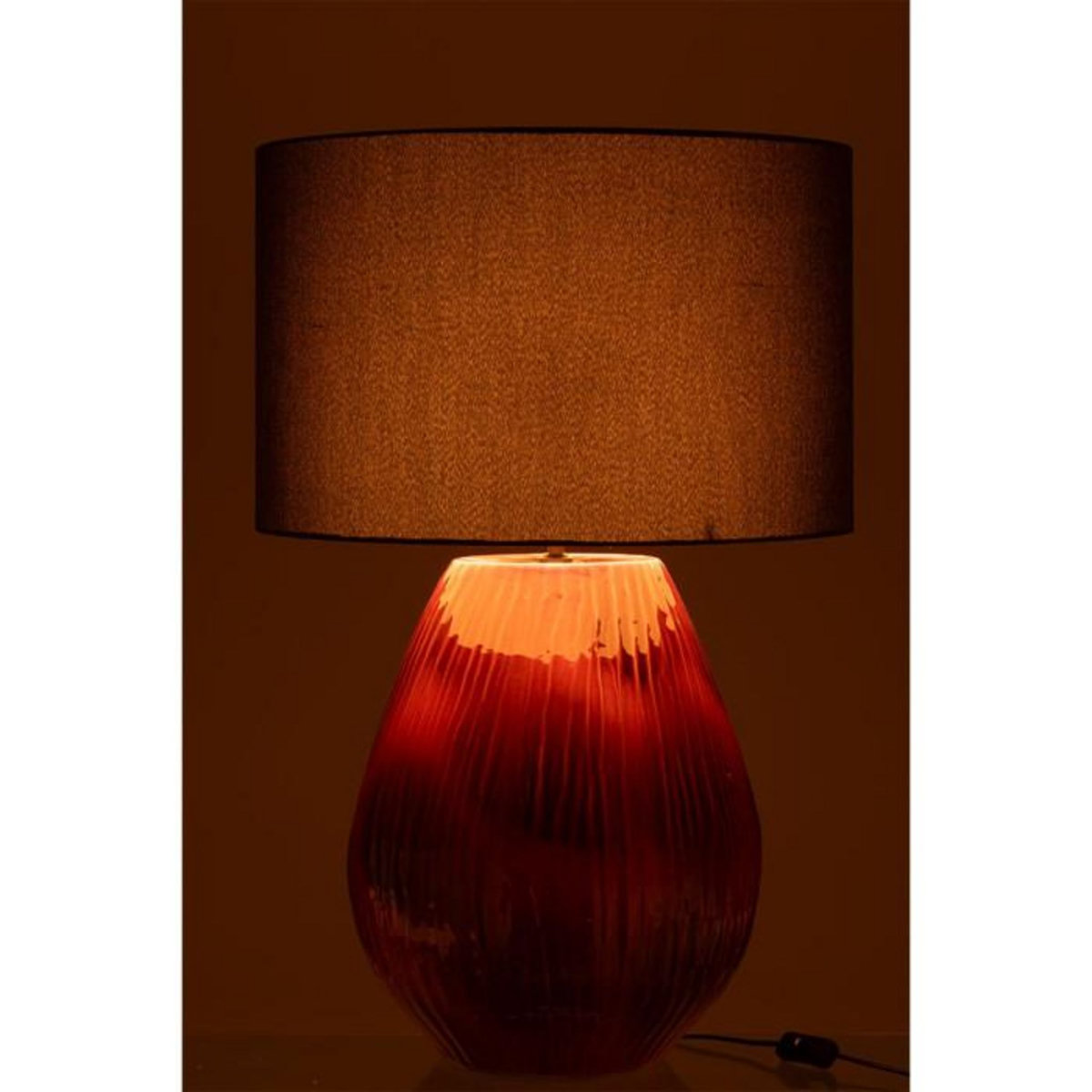 Paris Prix Lampe à Poser en Céramique  Akane  85cm Rouge