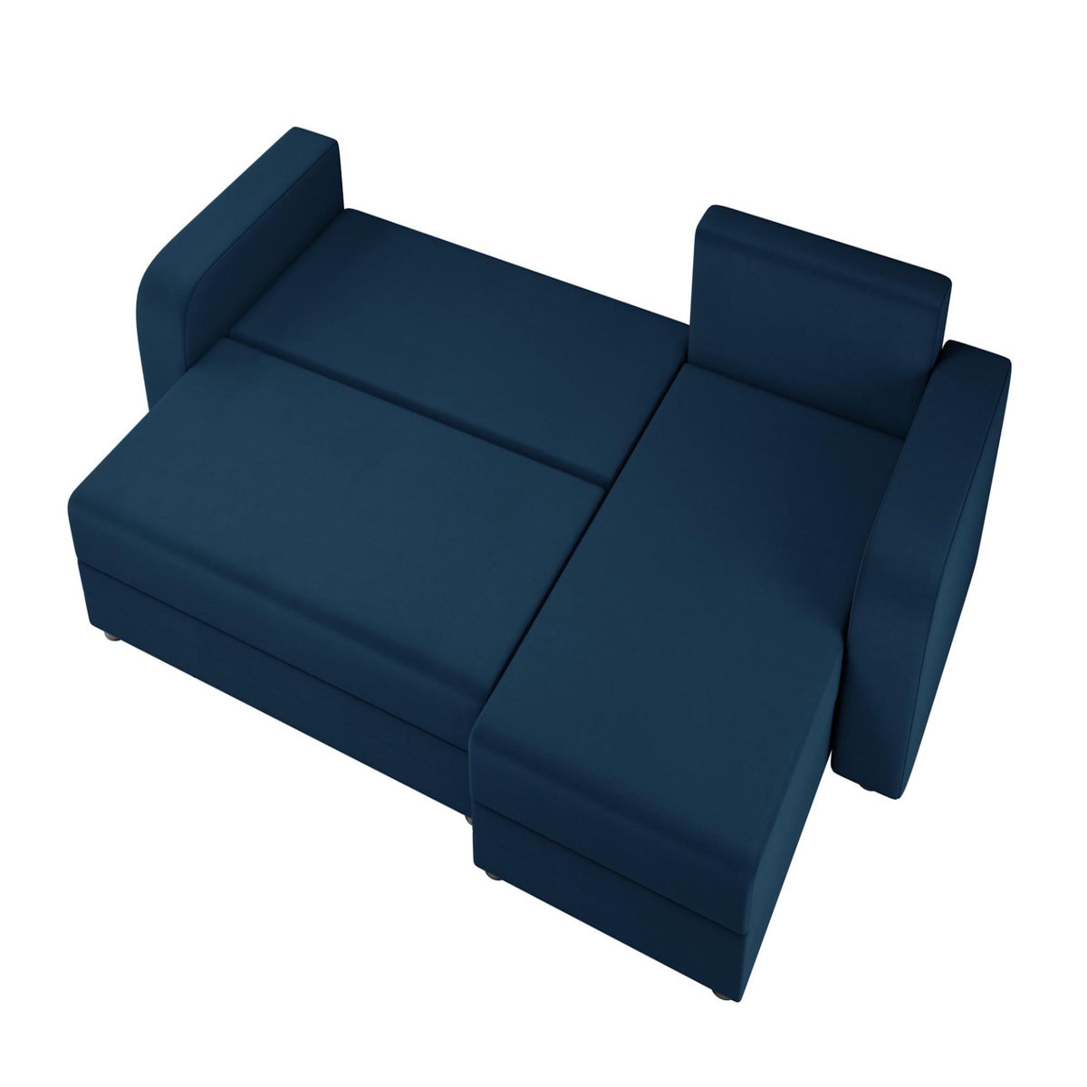 BEST MOBILIER Harvey - canapé d'angle réversible 4 places convertible avec coffre en velours