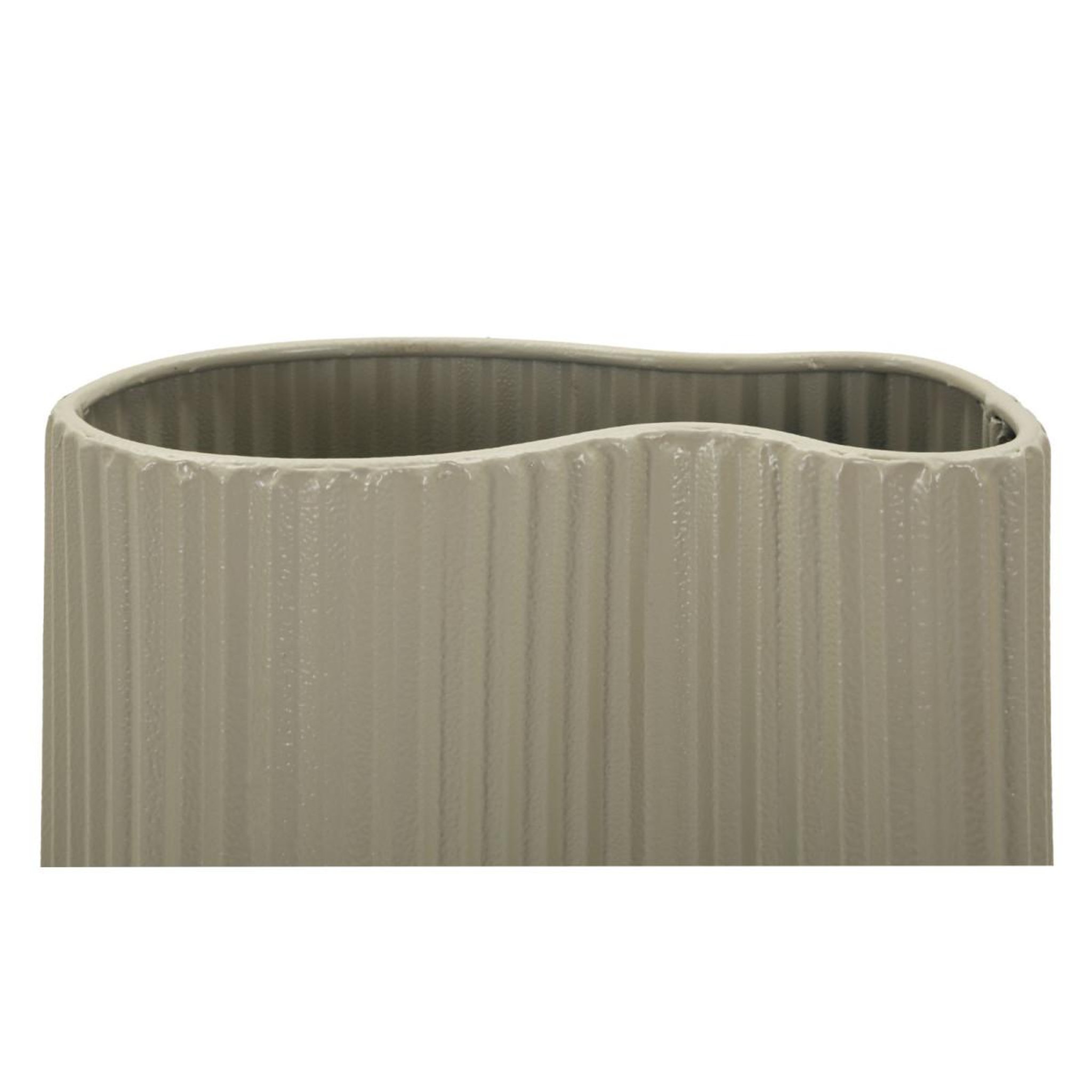 Voir la diapositive 4 : Paris Prix Vase design en métal  frankfurt  36cm beige foncé