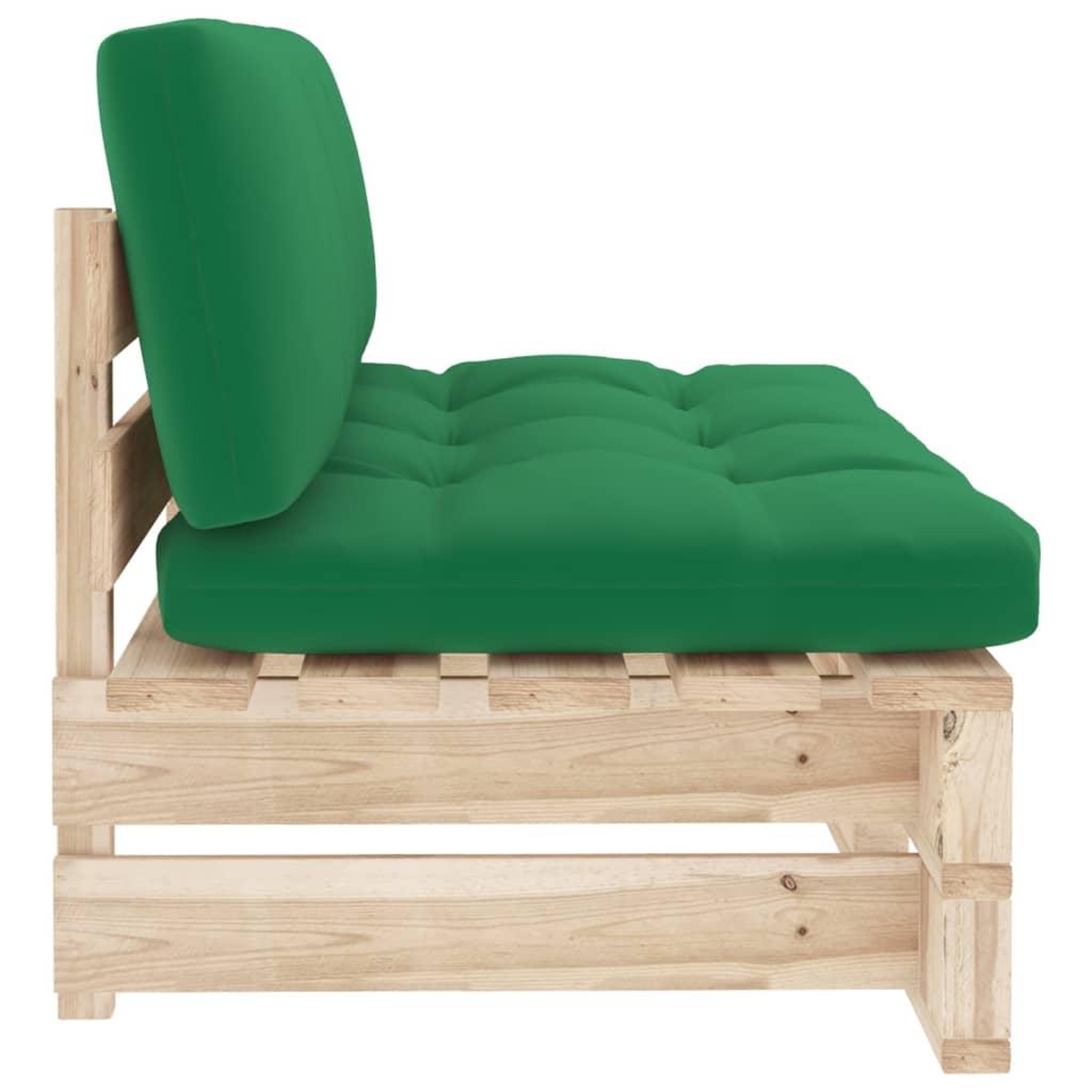 Voir la diapositive 4 : VIDAXL Canape central palette de jardin bois de pin impregne