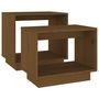 Voir la diapositive 5 : VIDAXL Tables basses gigognes 2 pcs Marron miel Bois de pin massif