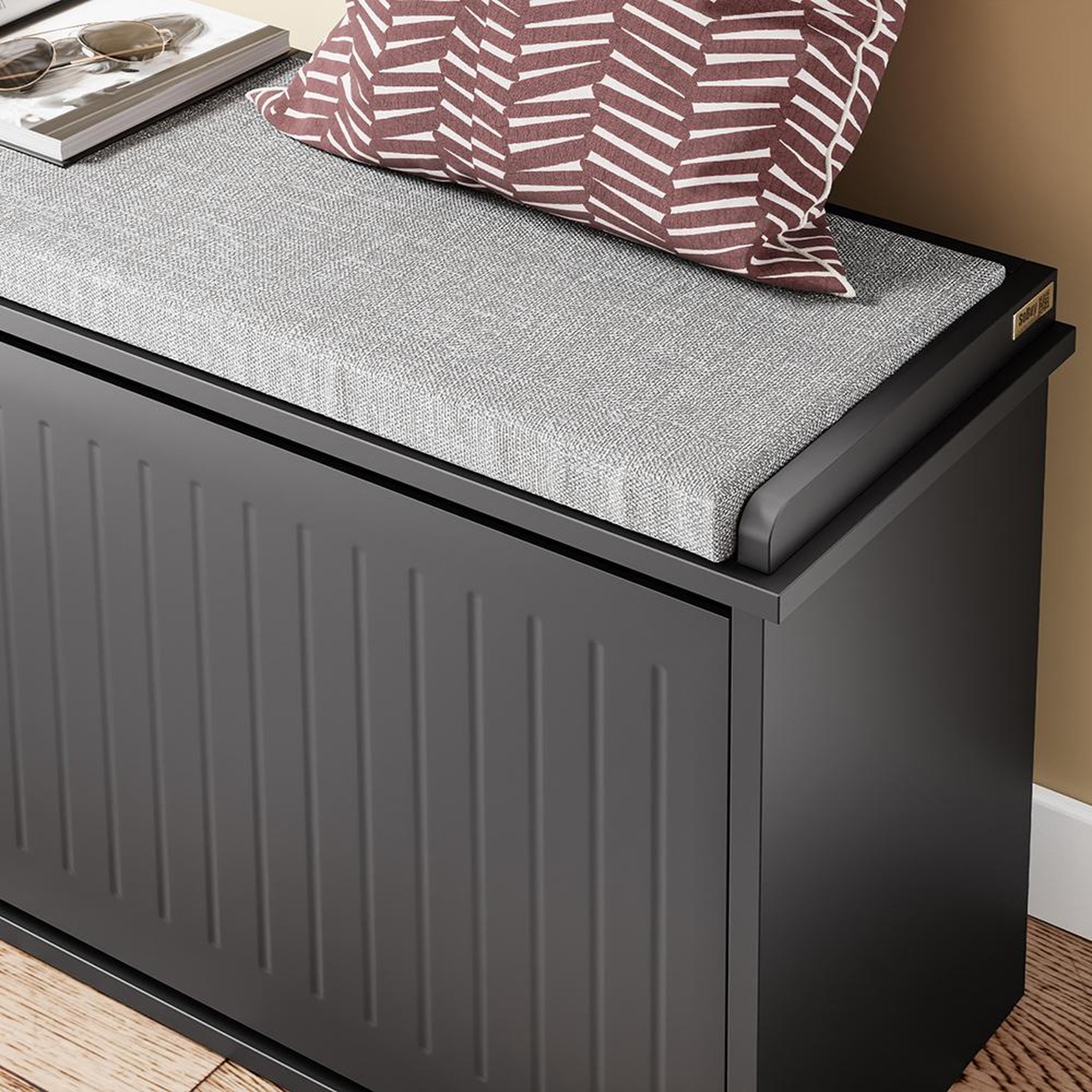 Voir la diapositive 6 : SOBUY SoBuy - Banc de rangement à chaussures avec deux portes - Moderne - FSR98-XL