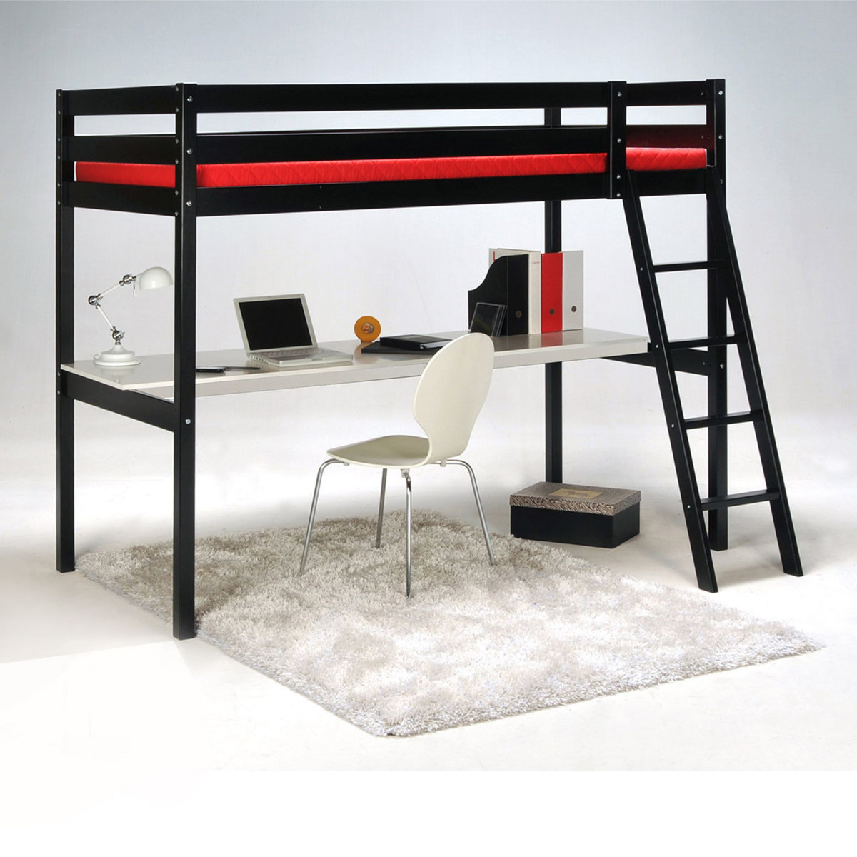 Lit Mezzanine ASTRID 90X190 cm + bureau 