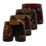 FREEGUN Lot de 4 boxers homme Hyraw. Coloris disponibles : Noir