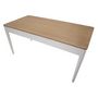 Voir la diapositive 4 : Paris Prix Table à Manger en Bois  Matera  180cm Blanc & Naturel