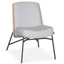 Voir la diapositive 2 : Paris Prix Fauteuil Design  Vincente  80cm Gris Clair