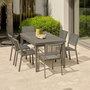 Voir la diapositive 3 : Paris Prix Ensemble Table de Jardin Extensible & 6 Assises  Dania & Stockholm  160-210cm Anthracite