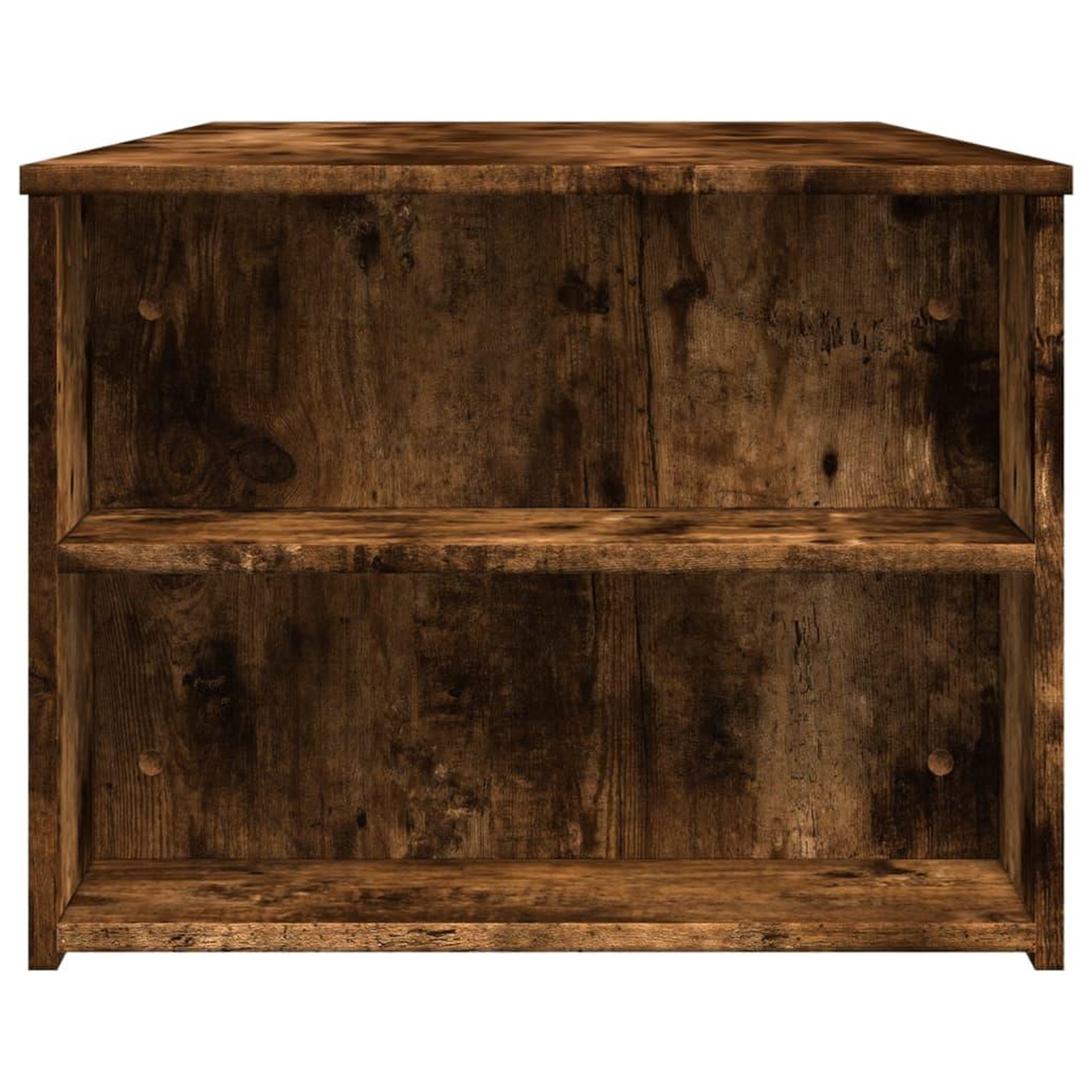 Voir la diapositive 5 : VIDAXL Table basse chene fume 102x55x42 cm bois d'ingenierie