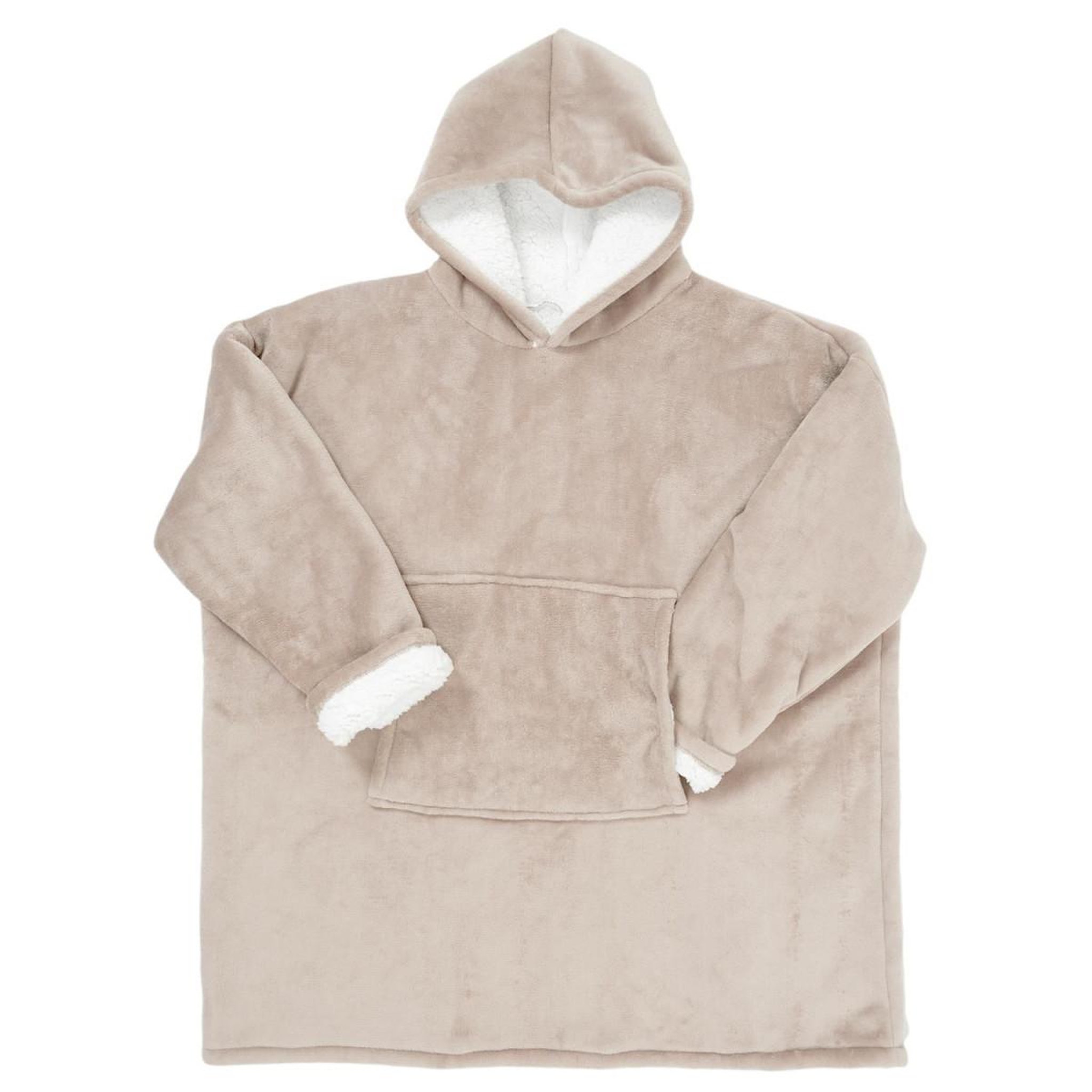The Home Deco Factory Sweat à capuche  sherpa  85x118cm lin