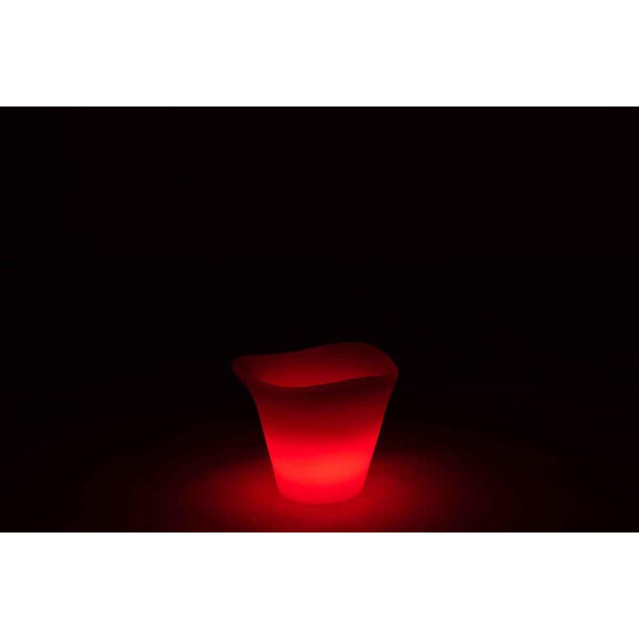 Voir la diapositive 3 : J-LINE Seau à Glace à LED  Outdoor  26cm Blanc