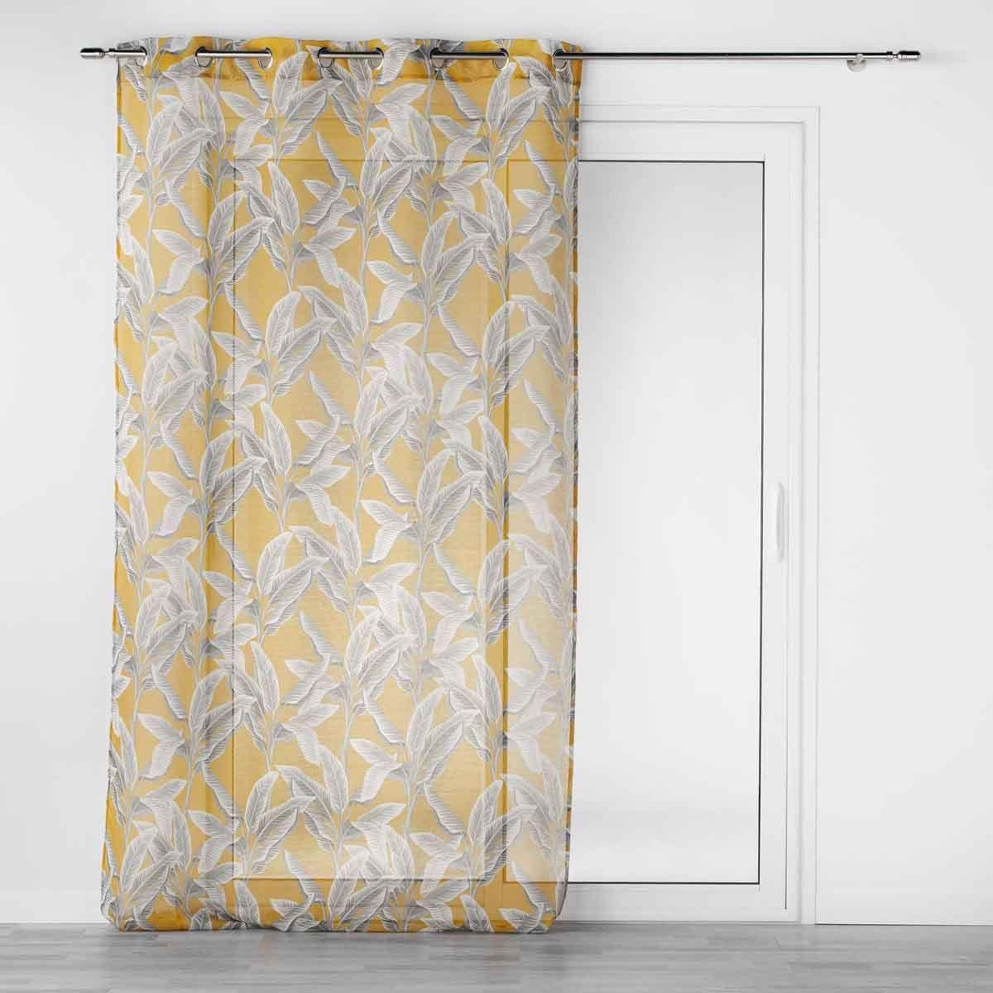 Douceur d'Intérieur Rideau voilage à œillets  isibelle  140x240cm jaune