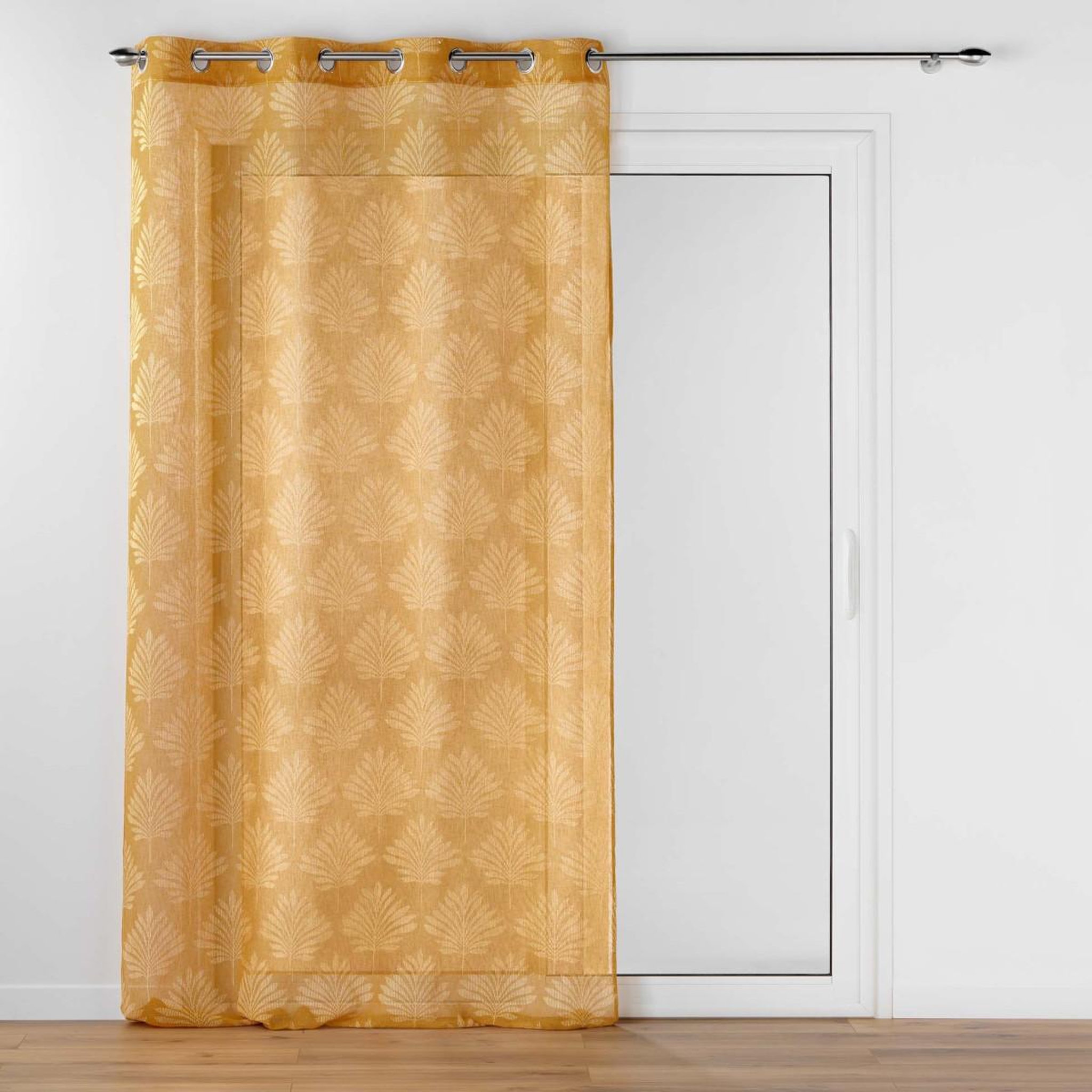 Douceur d'Intérieur Rideau voilage à œillets  levita  140x240cm ocre