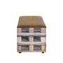 Voir la diapositive 3 : Paris Prix Coffre de Rangement Vintage  Palette  65cm Marron