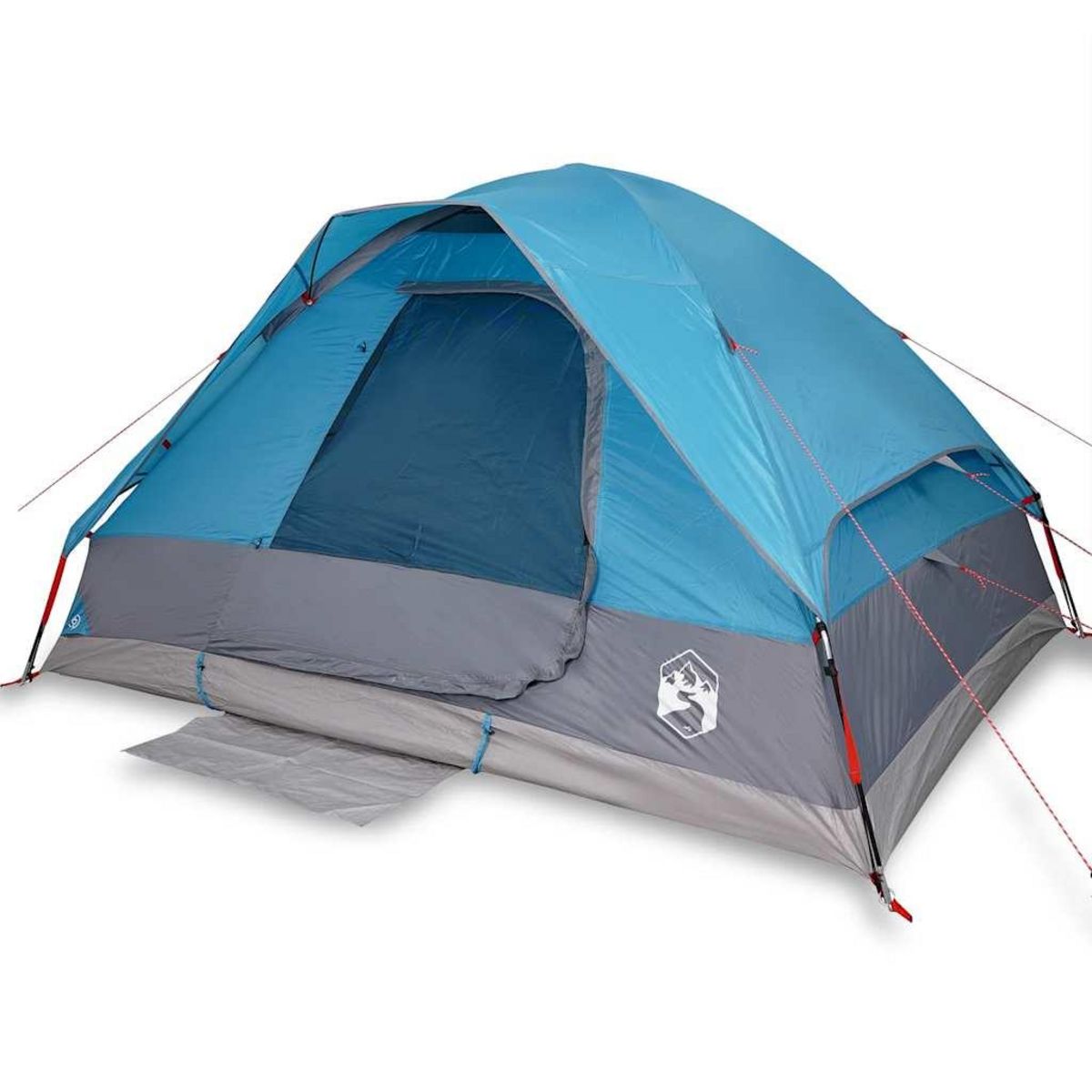 VIDAXL Tente de camping a dome 4 personnes bleu impermeable