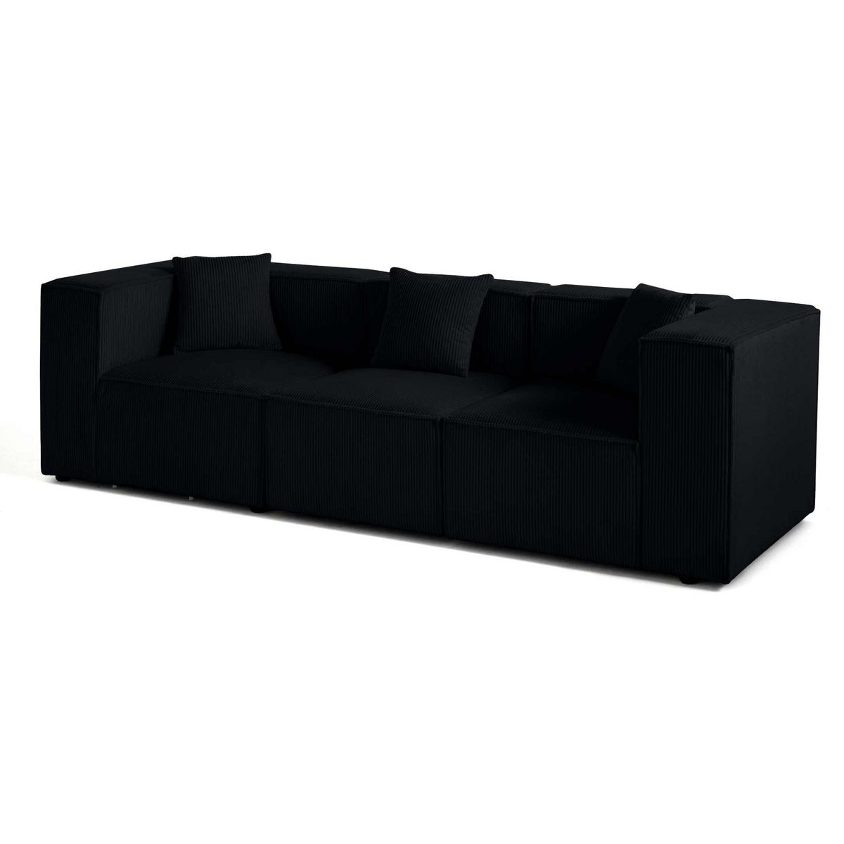 LISA DESIGN Arty - canapé modulable 3 places - en velours côtelé