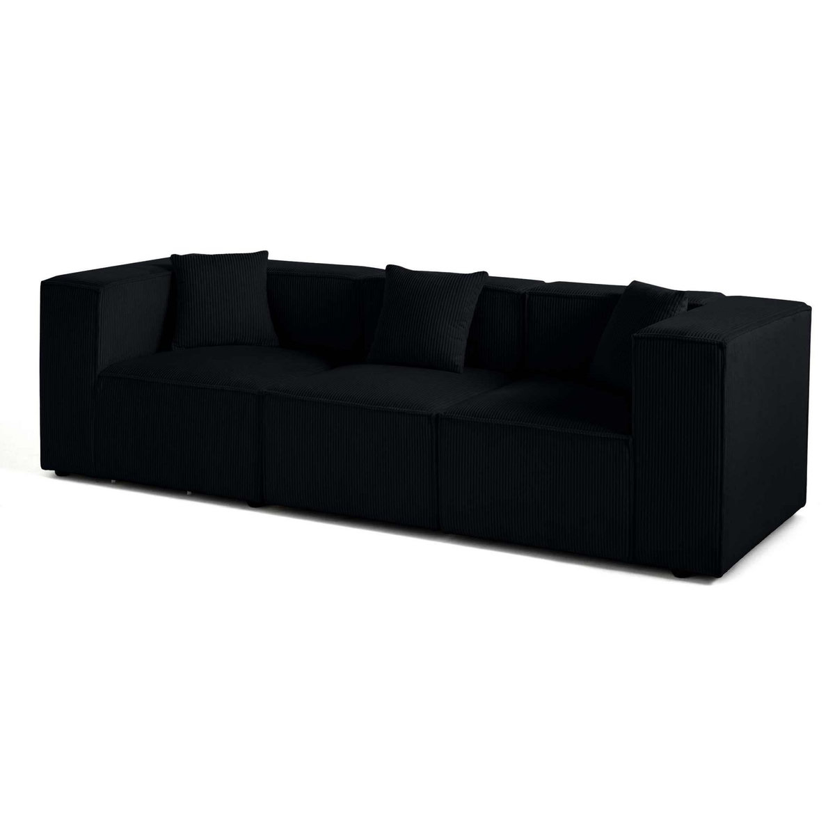 LISA DESIGN Arty - canapé modulable 3 places - en velours côtelé