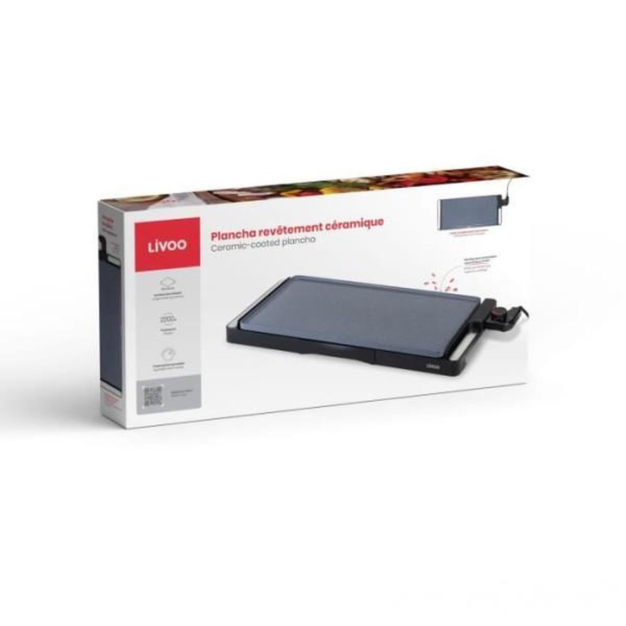 Voir la diapositive 5 : LIVOO Plancha électrique 2200w 50x25cm - DOC320