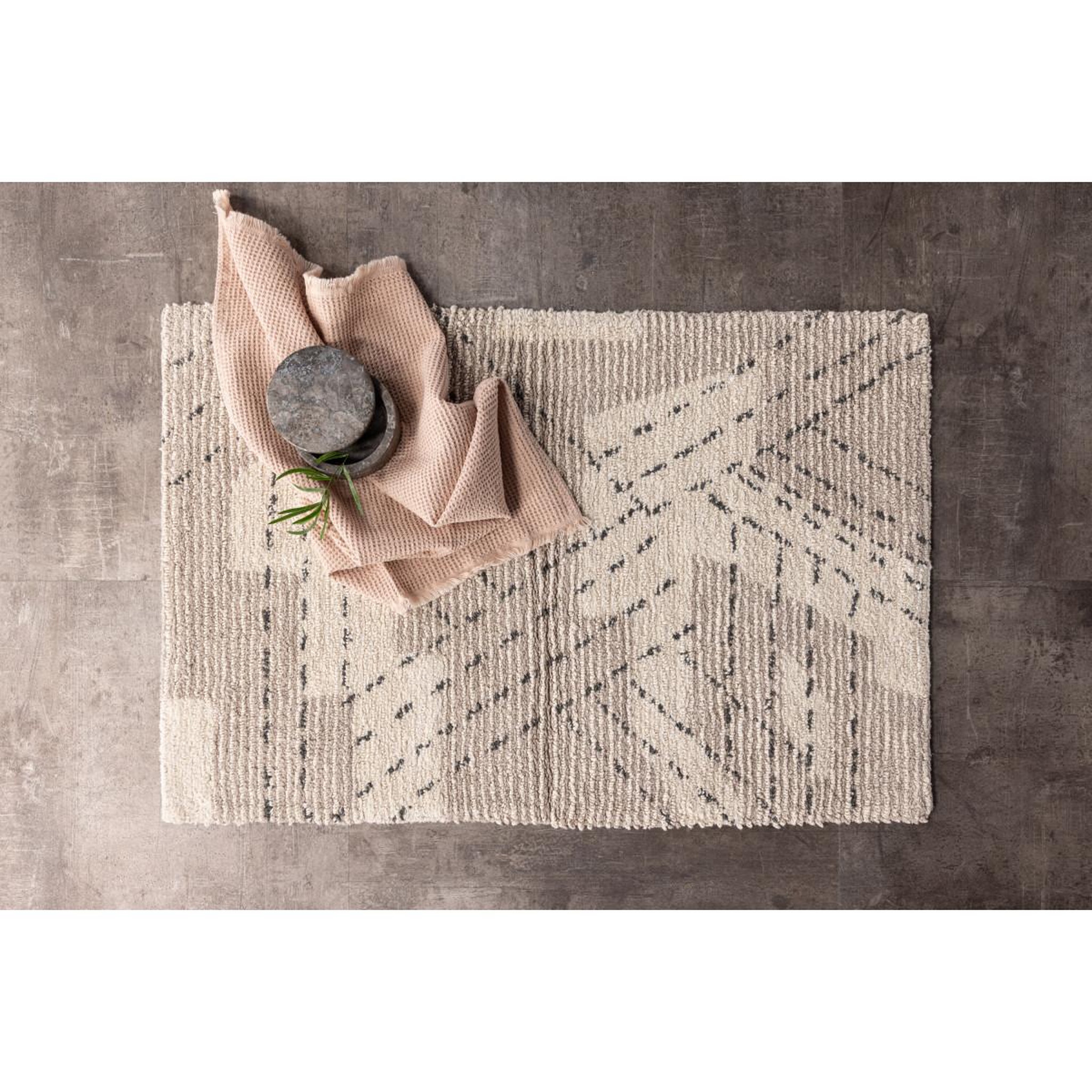 Voir la diapositive 3 : Paris Prix Tapis de salle de bain  lorentz  60x90cm grège