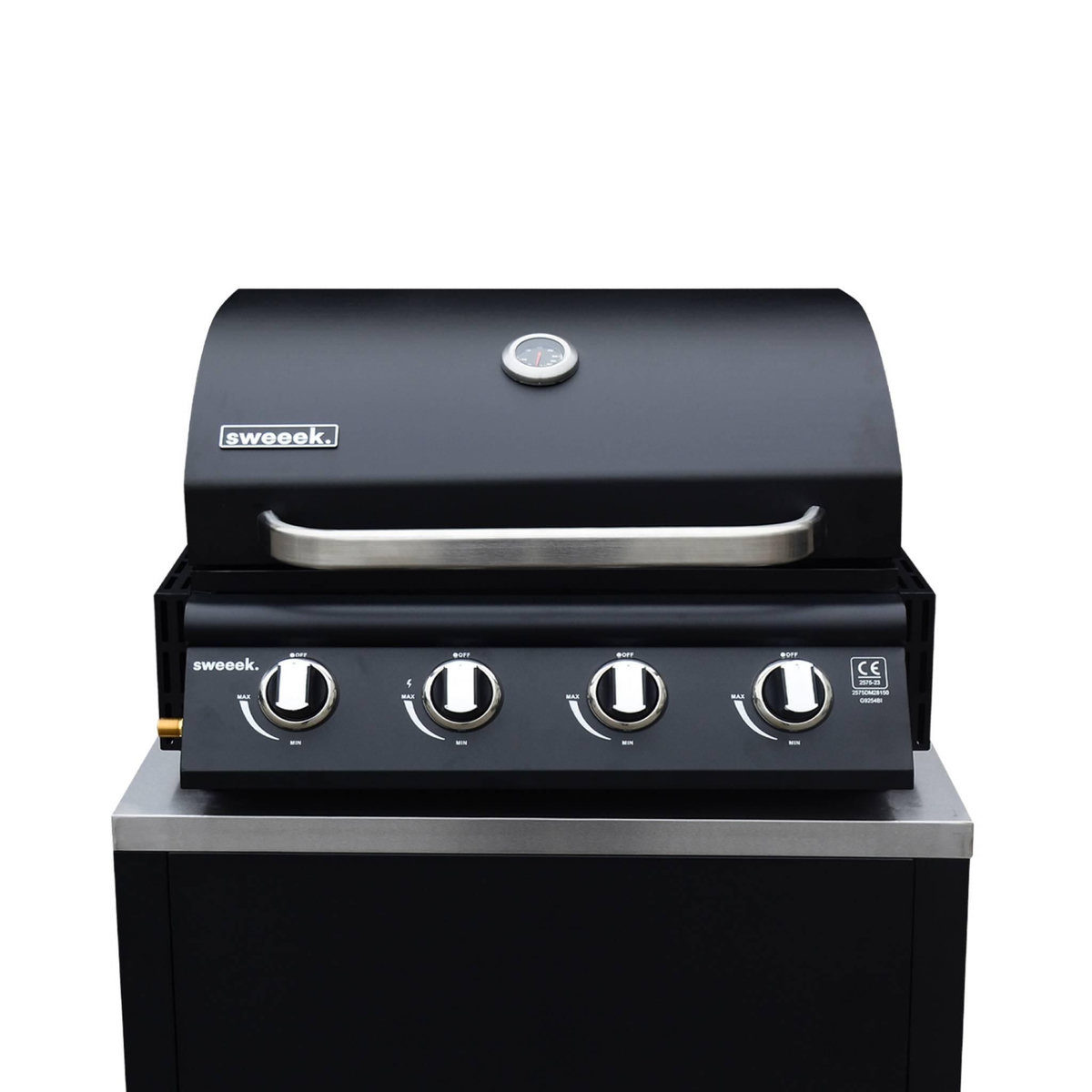SWEEEK Cuisine extérieure 5 modules en acier inoxydable avec barbecue gaz 4 brûleurs