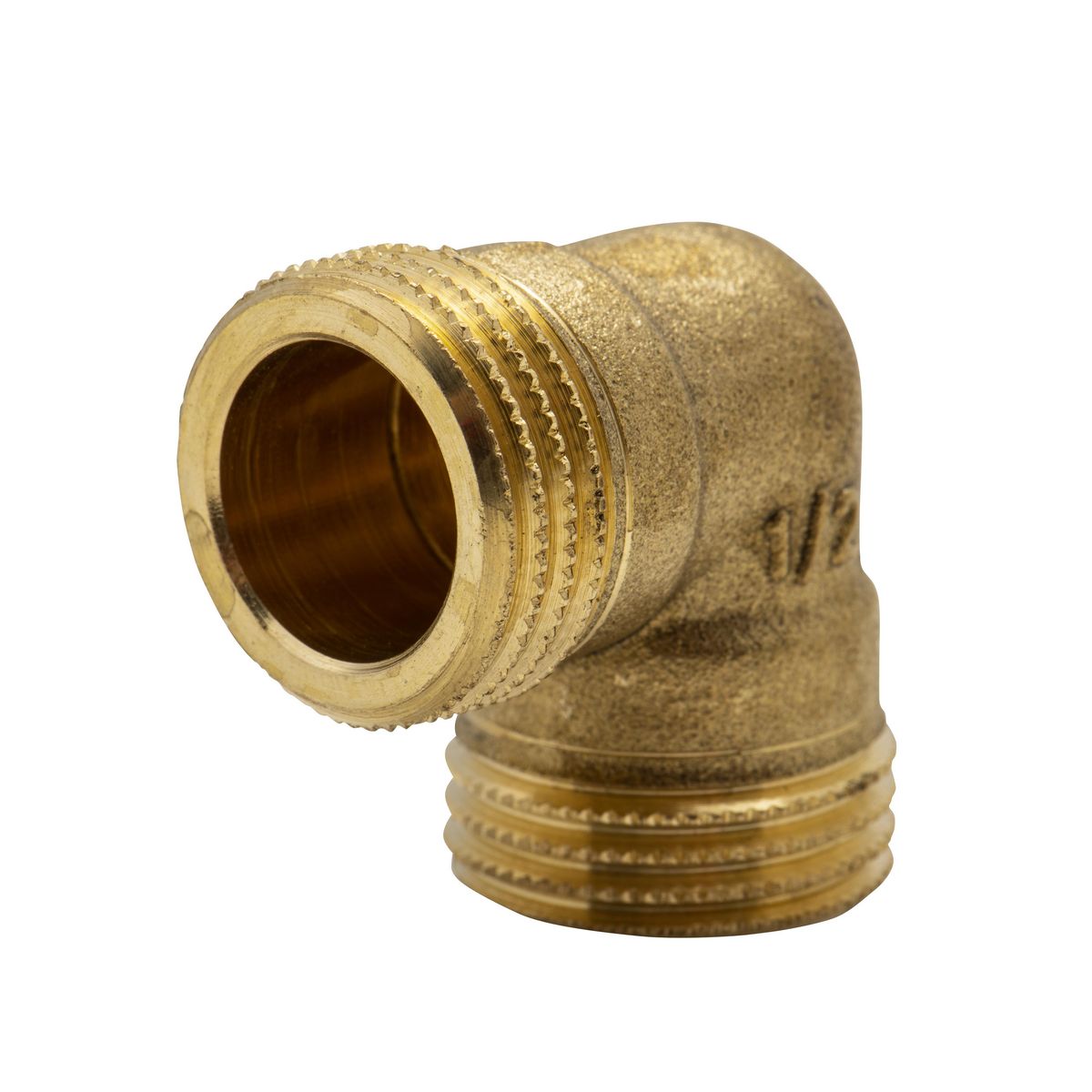 RAIN Raccord coudé laiton mâle - mâle 1-2