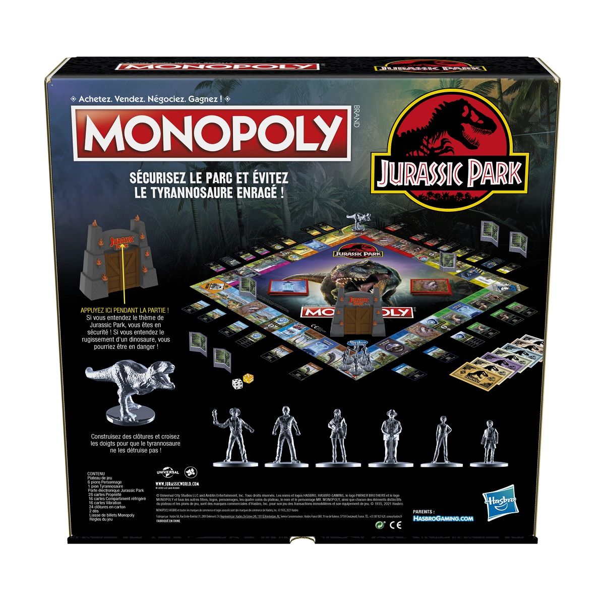 HASBRO Jeu Monopoly Jurassic Park