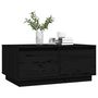 Voir la diapositive 4 : VIDAXL Table basse Noir 80x50x35 cm Bois massif de pin