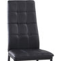 Voir la diapositive 4 : VS VENTA-STOCK Set de 4 chaises Salon Chelsea tapissées Noir, 42 cm x 51 cm x 97 cm