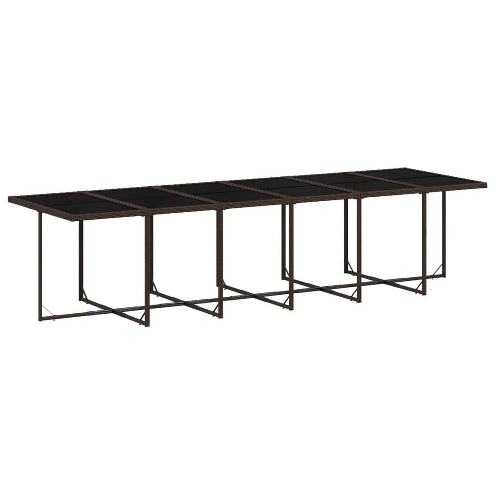 Voir la diapositive 3 : VIDAXL Ensemble a manger de jardin et coussins 17 pcs marron rotin
