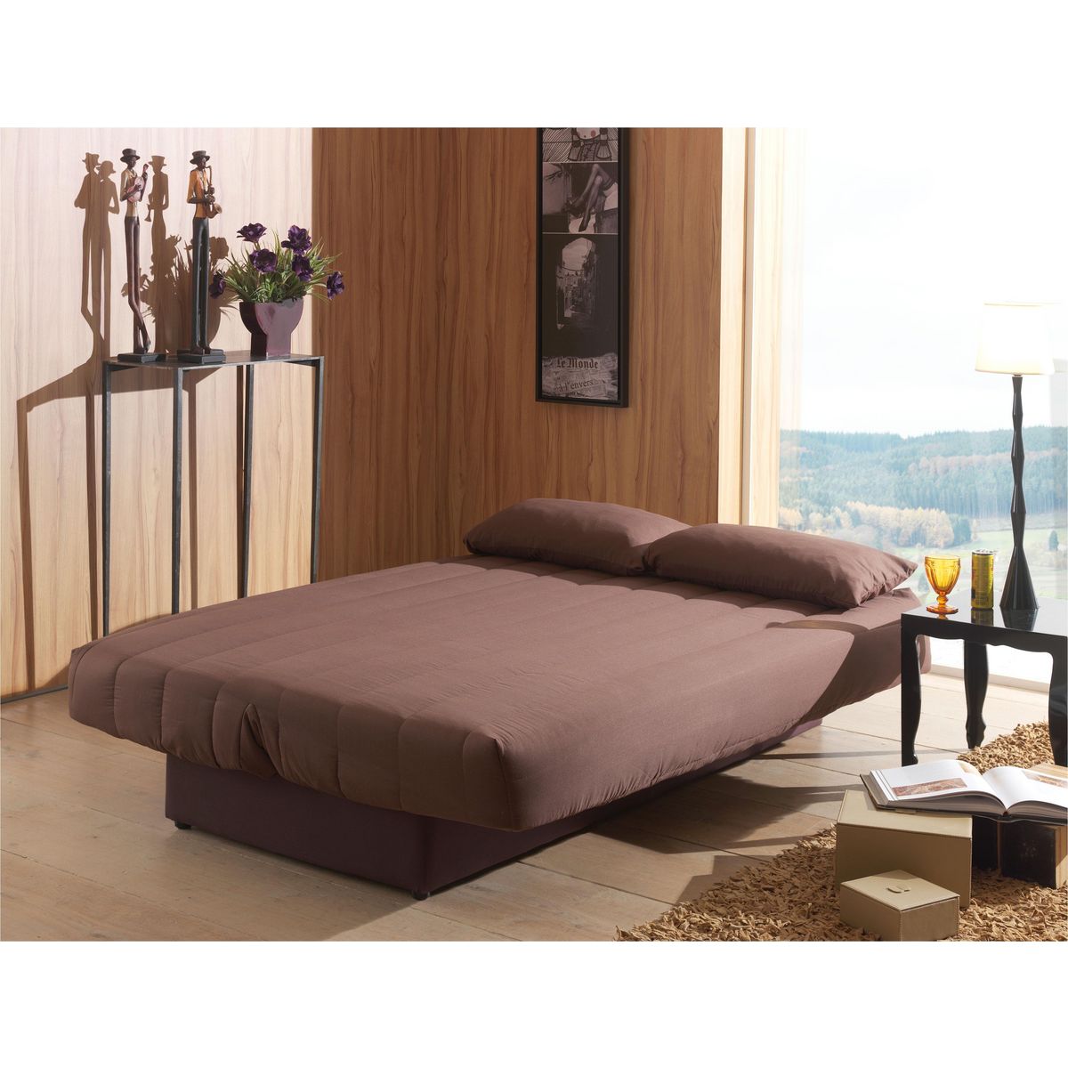 Banquette CLIC CLAC LUXEUIL matelas 12 cm mousse ferme 25 kg/m3