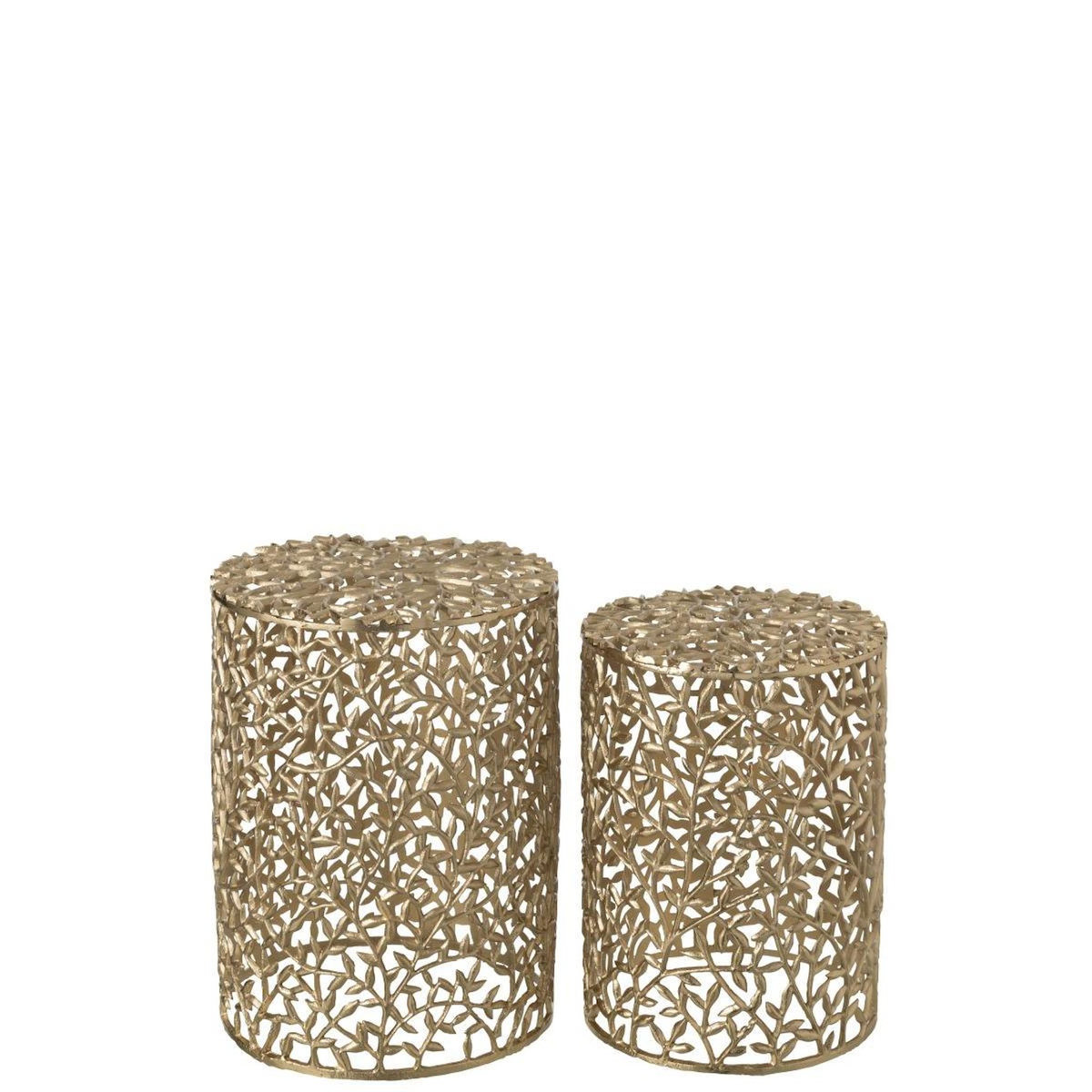 Paris Prix Lot de 2 Tables d'Appoint en Métal  Cecelia  50cm Doré