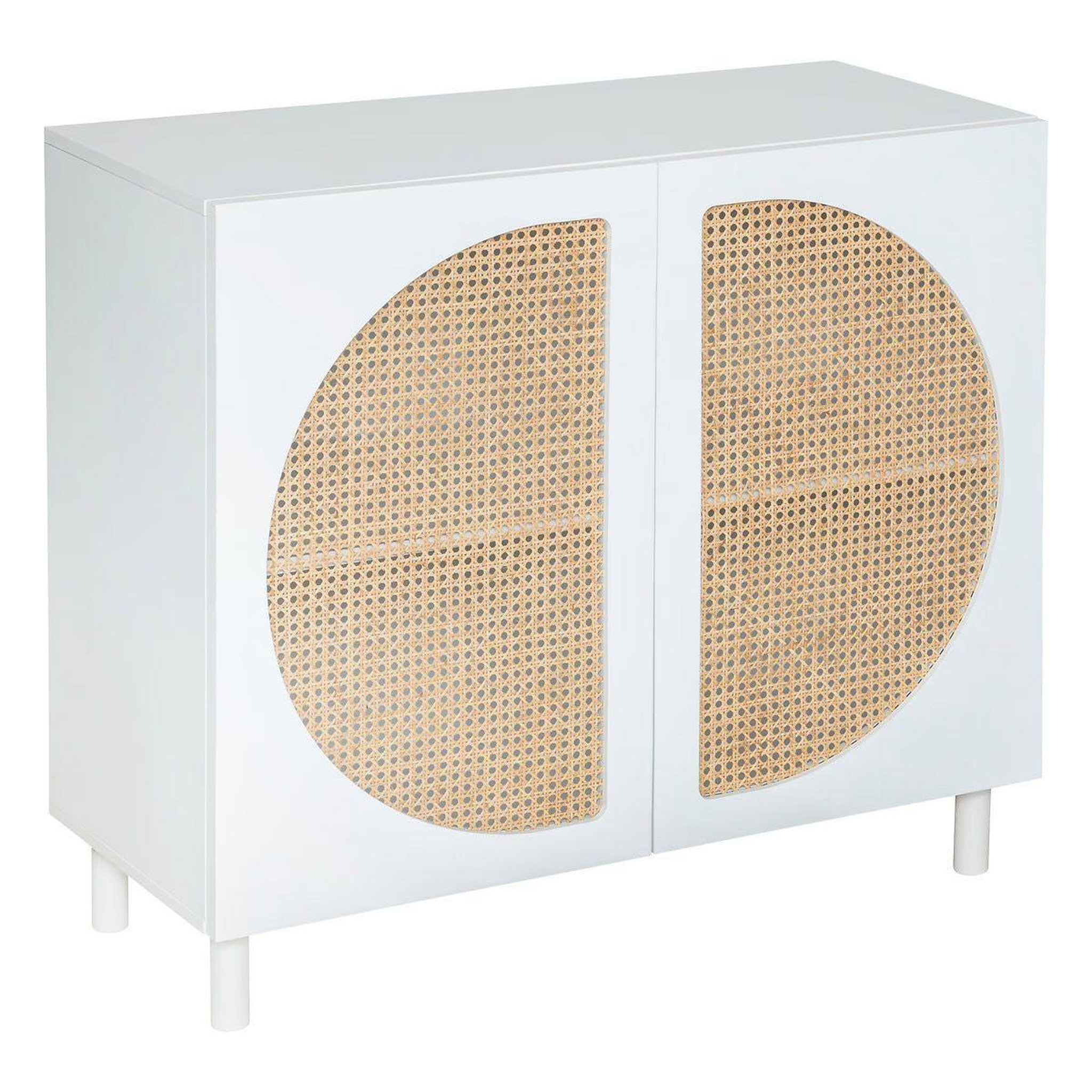 ATMOSPHERA Buffet 2 portes  cabras  94cm blanc